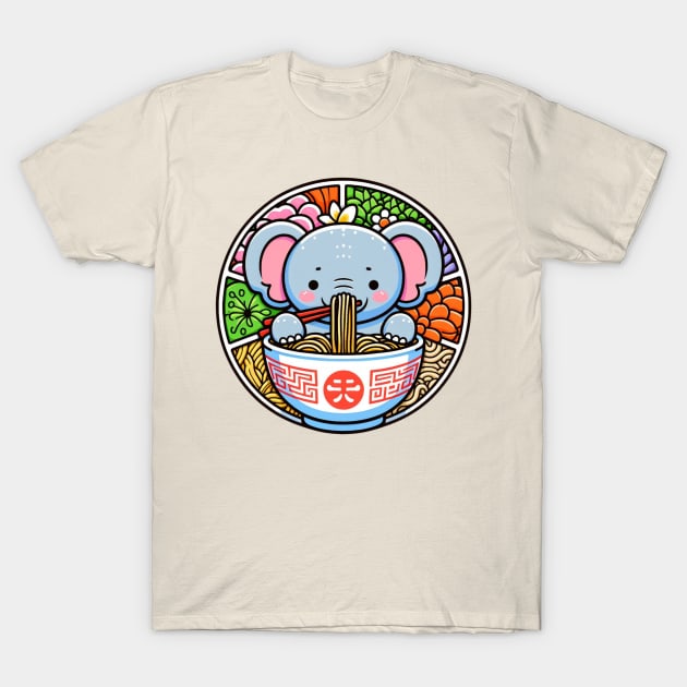 Ramen life elephant T-Shirt by Japanese Fever